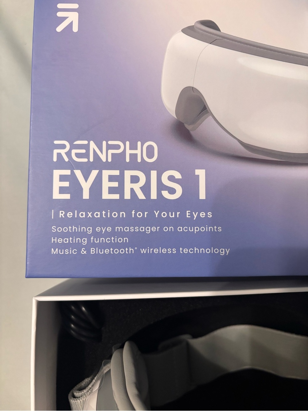 RENPHO Eyeris 1 White Eye Massager with Heating & Bluetooth